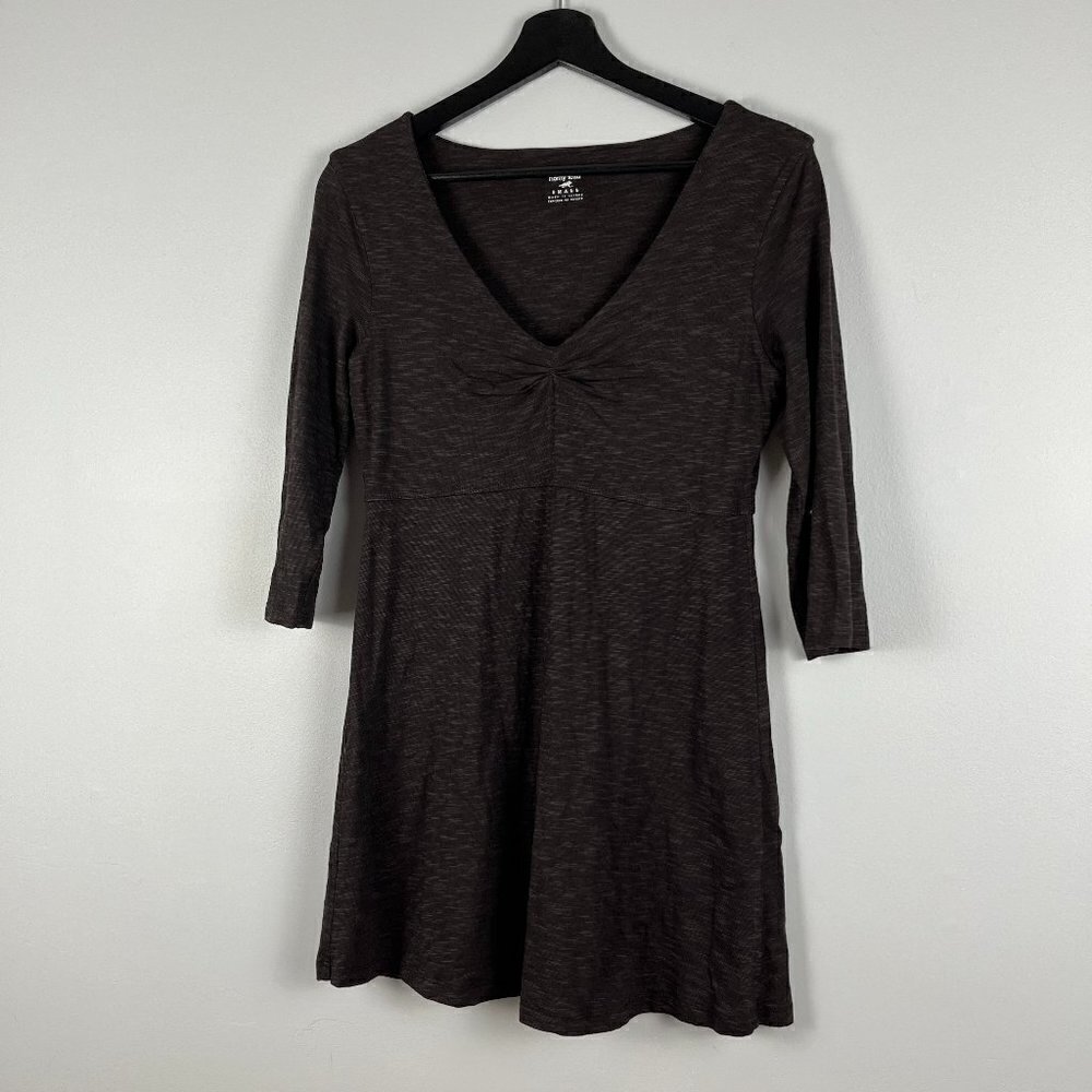 Horny Toad jersey dress 3/4 sleeves charcoal size small